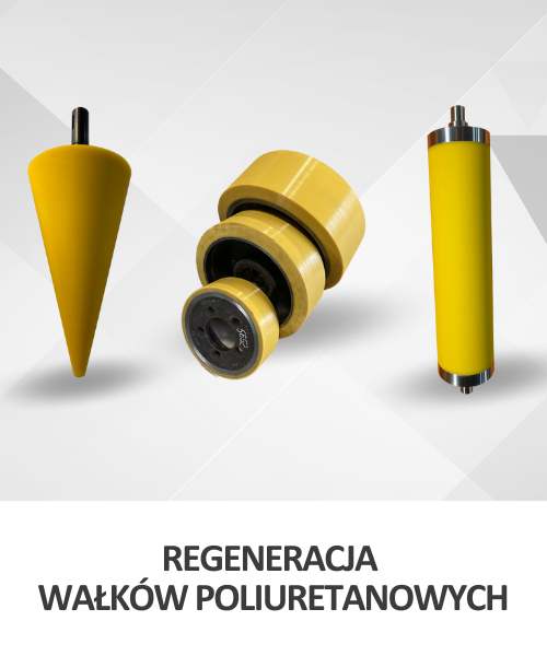 Regeneracja wałków poliuretanowych Szlifowanie wałków gumowych - Producent Wałków Remdruk - Wola, woj. Śląskie